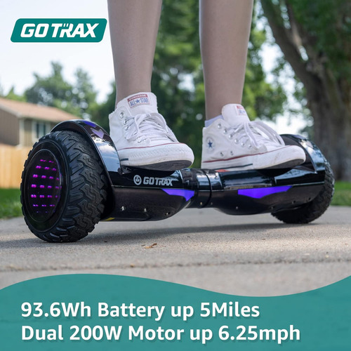 Gotrax Nova Pro Hoverboard Con Neumáticos Led 6.5 Offroad, A