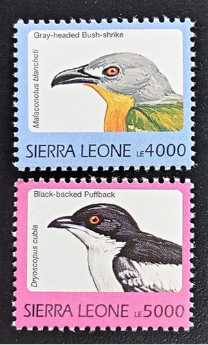 Sierra Leona Aves, Serie Yv 2611-2612 Año 2000 Mint L18940