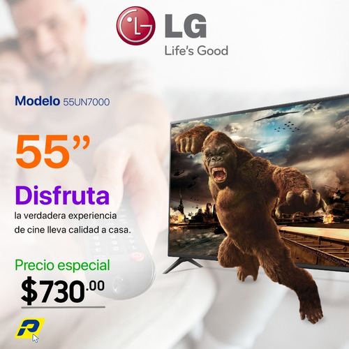 Imagen 8 de 10 de Tv LG 55 Pulgadas Un7000 4k Hdr Smart Led Tv