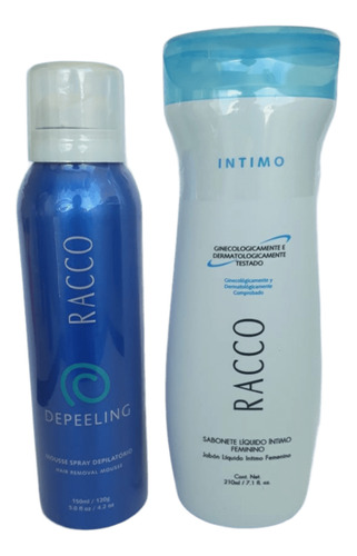 Kit Mousse Depilatorio + Sab Íntimo Feminino Racco + Brinde