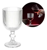 Comprar Copa Vidrio Rayada Vino Agua 280ml Vajilla Mesa Cocina