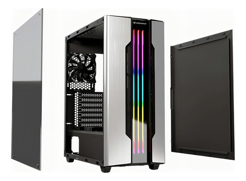 Armário de computador desktop Cougar Gemini Gemini M Iron Grey preto