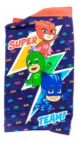 Toalla Oficial Pj Masks: Heroes En Pijamas, 100% De Algodón
