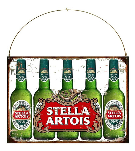 Cartel Chapa Publicidad Antigua Cerveza Stella Artois L589