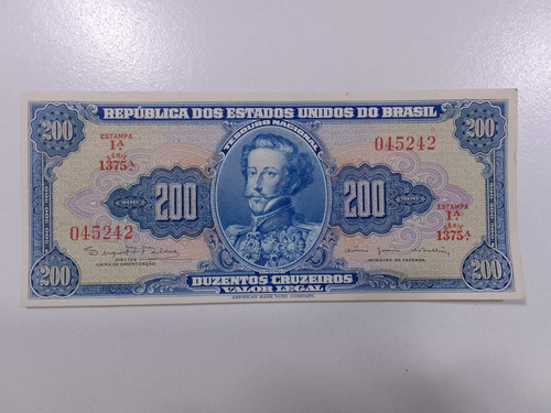 Cedula/nota 200 Cruzeiros (d. Pedro I)-anos 60