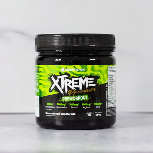 Pré Treino Xtreme Premium 450g Sabor Abacaxi Com Hortelã