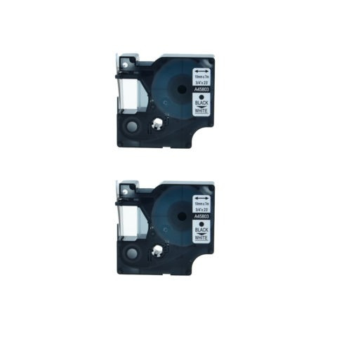 2pk Para D1 Dymo Labelmanager 45803 350d 450d Negro En Marca