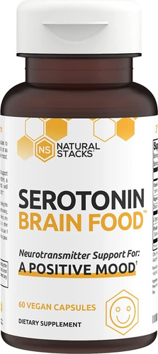 Natural Stacks Serotonin Brain Food 60 Vegan Capsules Sabor Sin Sabor