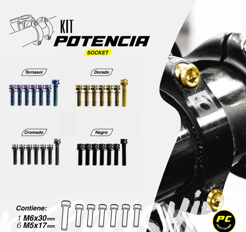 Kit Tornillos De Titanio Para Potencia De Bicicleta 