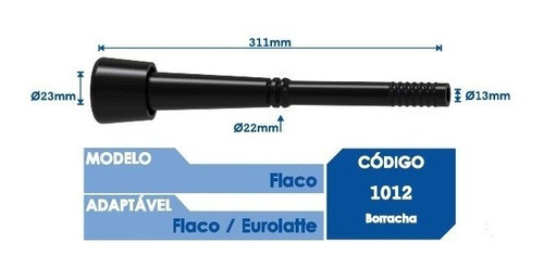 4 Jogos C/ 4 Teteiras Compatível Eurolatte Flaco 13mm