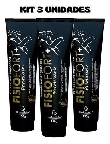 Pomada Fisiofort Premium Massagem 3 Unidades - Bio Instinto
