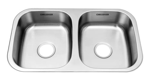 Lavaplatos Submontar Doble Challenger Acero Inox Lv 3781