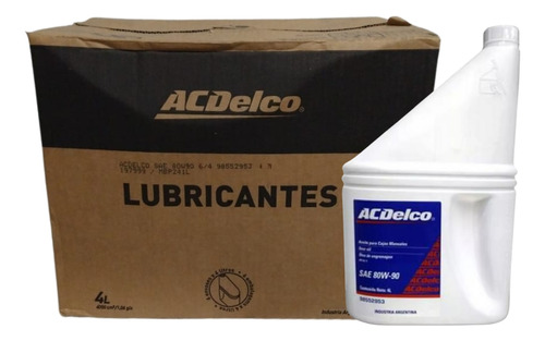 Aceite Acdelco 80w90 Api Gl-5 Caja 6 X 4 Litros 100%