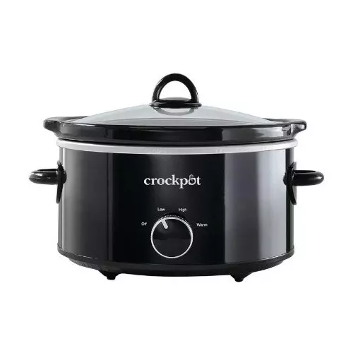  Crock Pot. Olla de cocción lenta manual, Negro : Hogar