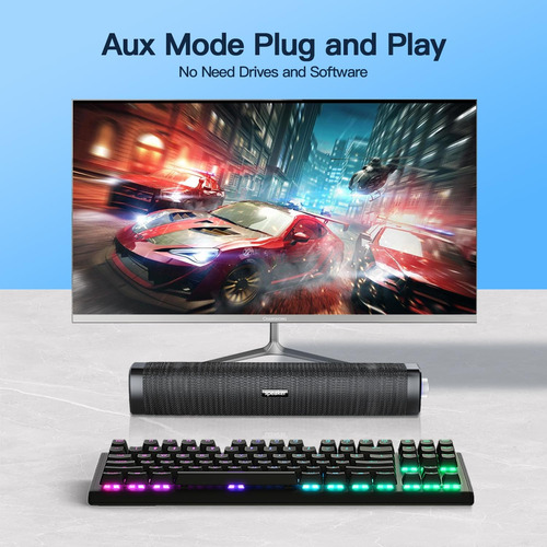 Altavoces De Computadora Uakinat Usb, Altavoces De Con Aux Y