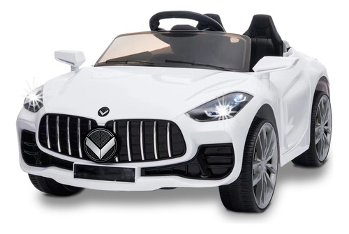 Kids House Carro Blanco Para Niños Montable Infantil Dash, con Luz, Música USB MP3, Educación Temprana, Batería Dual, Diseño Compacto y Seguro, Ideal para Aprender Jugando