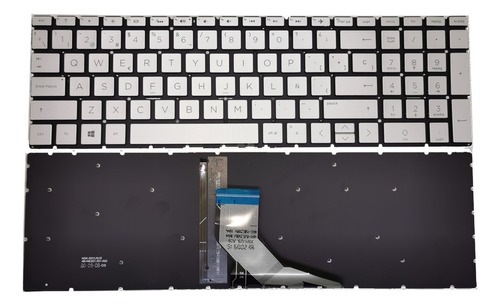 Teclado Plata C/r Hp Pavilion 15-cw 15-dr 15-ds 15-dx 15-dw