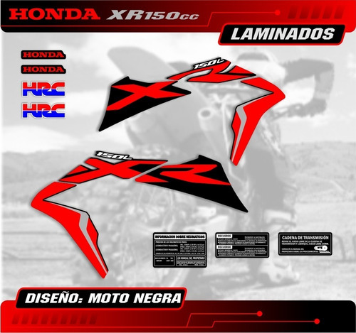 Kit Calcos - Graficas Honda Xr 150 2019 - Laminados