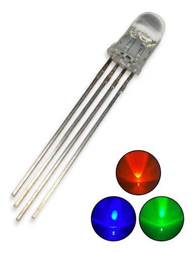 Led Rgb 5mm Anodo Comun 4 Pins 100 Unidades