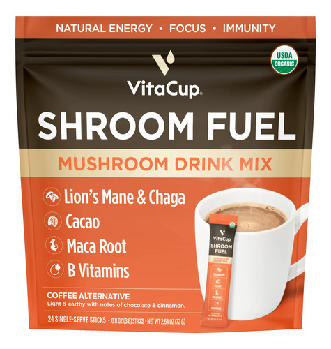Vitacup Shroom Fuel, Paquetes Alternativos De Cafe A Base De