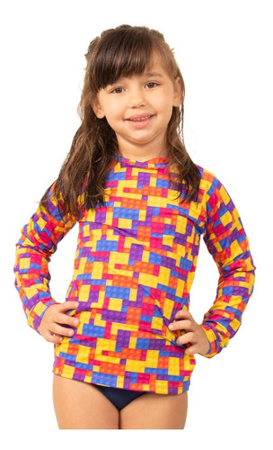 Blusa Térmica Infantil Estampada Com Proteção Uv50+