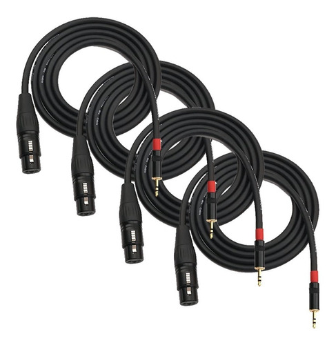 Pack X4 Cable Profesional Microfono Xlr 5 Metros 