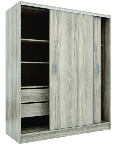 Placard Orlandi Suave 1.38 color abedul de mdp con 2 puertas corredizas