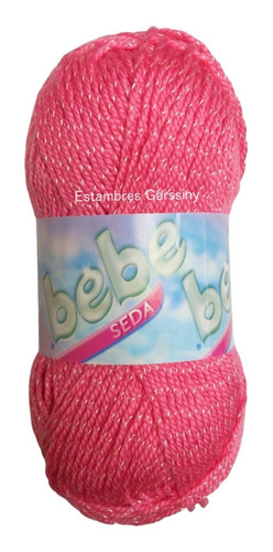 Estambre Bebe Seda Madejas De 100g Color Fresa