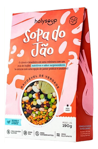 Sopa Do Jão Holy Soup Vegana Natural Sem Glúten 190g