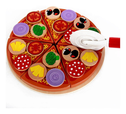 Juego Pizza Divertida De Madera