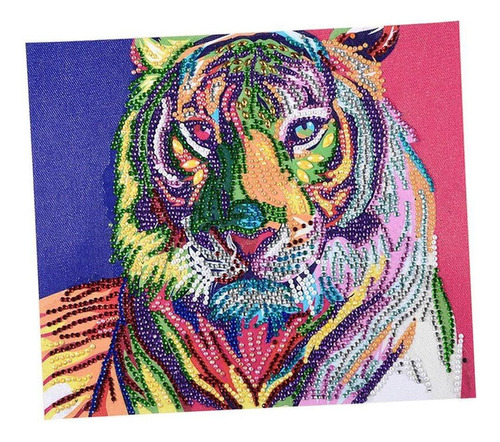 Pintura De Diamante 5d Coloridas Imágenes De Tigre Pintura