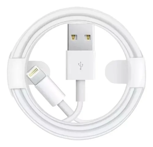 Cable Carga Usb Compatible Lightning iPhone Datos Color Blanco