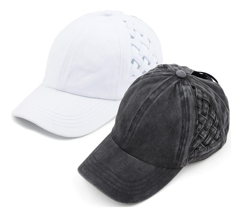 Gorra De Baseball Funky Junque Para Mujer/negro/blanco