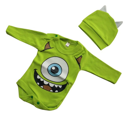 Body Bebes Mike Wazowski Monsters Inc  Con Gorrito 