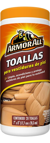 Toallitas Limpia Protege Piel Asientos Auto Armor All
