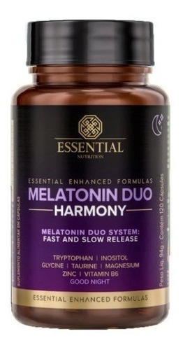 Melatonin Duo Harmony (120 Caps) Essential Nutrition