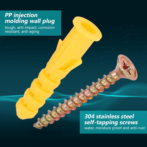 Tapón De Expansión Para Pared, Tornillos De Plástico, Autorr