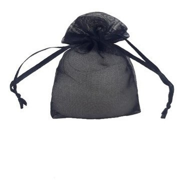 Saquinho De Organza Preto 7x9 - Festas, Lembrancinhas