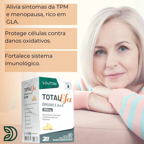 Total Efa Ômegas 3, 6 E 9 60 Cápsulas - Lauton
