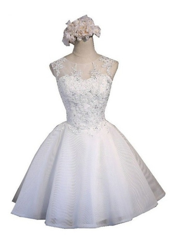 vestido debutante branco curto