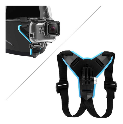 Imagen 2 de 7 de Montura De Casco Moto Para Gopro Hero 10/9/8/7/6/5/4/3