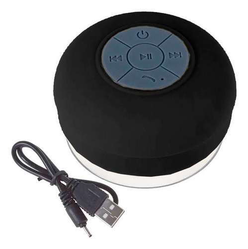 Mini Caixa De Som À Prova D'água Bluetooth Usb Preto