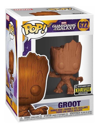 Groot Funko Pop! 622, Marvel Wood Deco Exclusivo, Dculto
