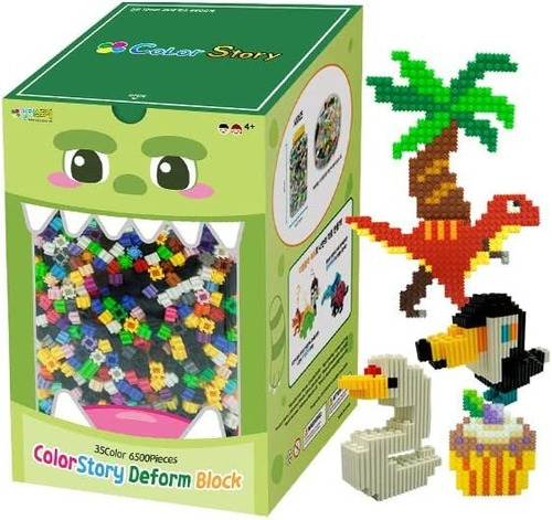 Colorstory Deformed Lego Blocks 35 Kit Para Niños Pequeños, 