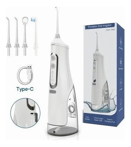 2024 Irrigador Dental Portátil Waterflosser Blanco Ultra