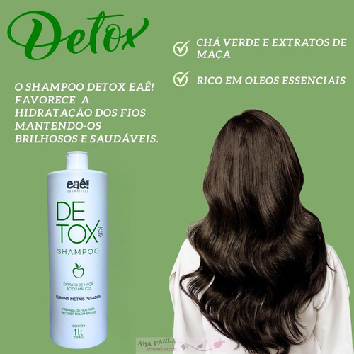Eae Cosméticos Shampoo Detox Com Gengibre 1000ml Original
