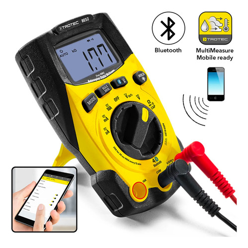 Multimetro Digital Bluetooth Be52 Trotec 12 Mediciones