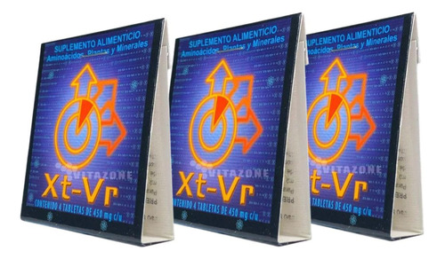 3 Pack Xtra Viril Suplemento Salud Sexual Y Virilidad 12 Tab