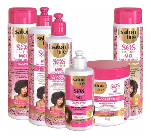 Activador Rulos, Cachos Salon Line S.o.s Mel 6 Unidades