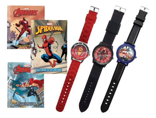 Clarín Colección Marvel Set 7 De 3 Relojes